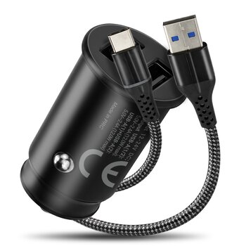 Car charger everActive CC-25C two USB sockets 12W + USB-C cable 1m Car charger everActive CC-25C two USB sockets 12W + USB-C cable 1m