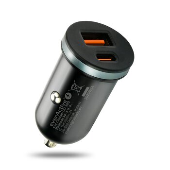 everActive CC-30Q Car Charger with USB QC3.0 and USB-C PD 35W