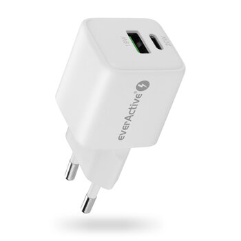 everActive GaN SC-330Q wall charger with USB QC3.0 and USB-C PD 20W socket