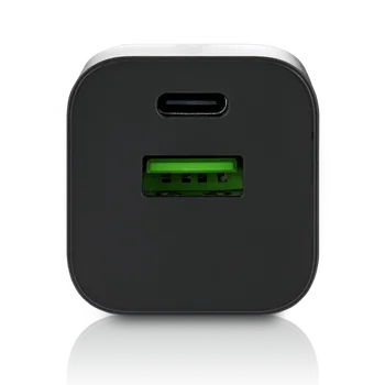 Ładowarka sieciowa everActive GaN SC-390QB z gniazdem USB QC3.0 oraz USB-C PD PPS 30W