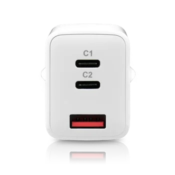 Ładowarka sieciowa everActive GaN SC-650Q z gniazdem USB oraz 2x USB-C PD PPS QC4+ 65W