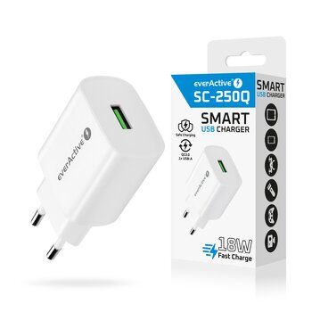 Netzteil everActive SC-250Q mit USB QC3.0 Anschluss 18W