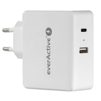 everActive SC-600Q wall charger with QC3.0 USB port and 63W USB-C PD port