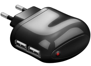 ładowarka USB sieciowa z dwoma gniazdami 2A GOOBAY 44013