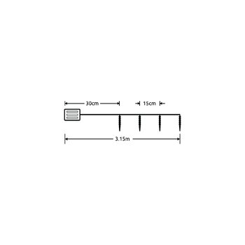 Icicle lights BAT modee 2,85m WARM 20LED ML-C2013