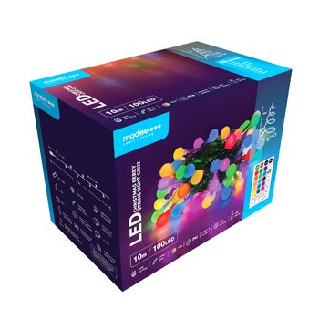 Lampki Kulki RGB Modee LED 10m 100LED + pilot ML-C2023