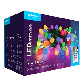 Lampki Kulki RGB Modee 20m 200LED  + pilot ML-C2024