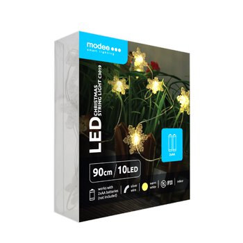 Snowflake Lights BAT modee 0.9m WARM 10LED ML-C3019
