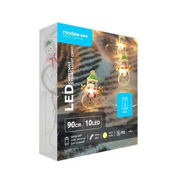 Snowman Lights BAT Modee 1.2m 10LED Warm Color ML-C3017