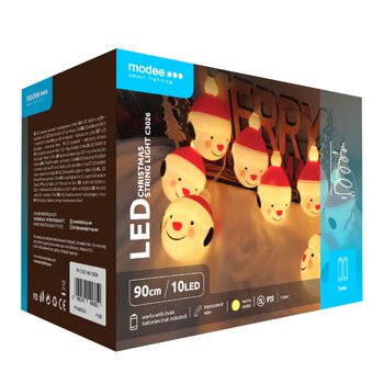 Snowman Lights BAT Modee 1.2m 10LED Warm Color ML-C3026