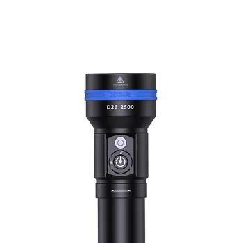 LED diving flashlight Xtar D26 2500 Lumens set with charger and batteries