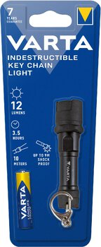 'Indestructible' LED Flashlight Varta KEY CHAIN KEY RING 1AAA 16701