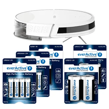 everActive Pro Alkaline Set - 1728pcs LR6, 1152pcs LR03, 192pcs LR14, 192pcs LR20, 40pcs 6LR61/9V + HEXO Duo robot