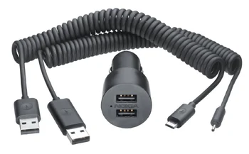 oryginalna ładowarka samochodowa Nokia DC-20 02729V2 micro USB + cienki wtyk 2x 1A