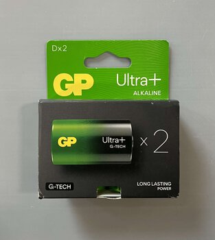 OUTLET 2 x GP Ultra Plus Alkaline Battery G-TECH LR20/D