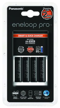 Panasonic Eneloop BQ-CC16 + 4 x R6/AA Eneloop 2550mAh BK-3HCCE