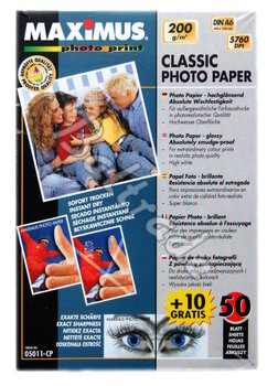 Papier fotograficzny błyszczący 200g A6 60ark.