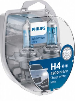 Philips H4 White Vision ultra - 2 sztuki