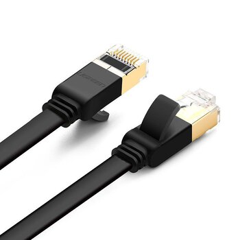 Flat Network Cable with Metal U/FTP Ethernet RJ45 Cat Plugs. 7 to 10Gbps Ugreen 11265B 10m