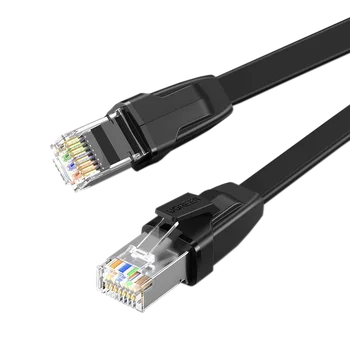 Płaski kabel sieciowy z metalowymi wtyczkami U/FTP Ethernet RJ45 Cat. 8 do 40Gbps Ugreen 10980 1m