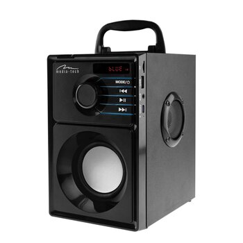 Przenośny głośnik bluetooth stereo z odtwarzaczem MP3 Media-Tech BoomBox Silver MT3179