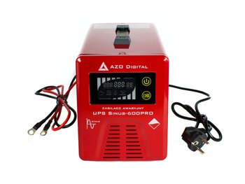 przetwornica do awaryjnego zasilania AZO Sinus-600PRO 350W/600W 12V DC -> 230V AC