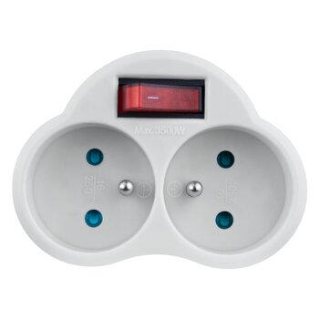 Splitter 2 prises avec uzu et prise DPM blanche