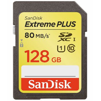 SanDisk SDXC 128GB Extreme PLUS 533x (80MB/s)
