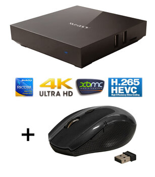Smart Android TV BOX Measy B4S + mysz ART AM-87A