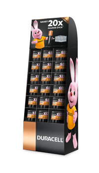 Ekspozytor Duracell - 96 x AA 4BL + 48 x AAA 4BL