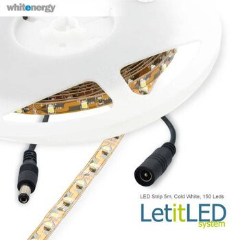 Taśma diodowa 150 LED SMD3528 5m zimna biała z konektorem 08361