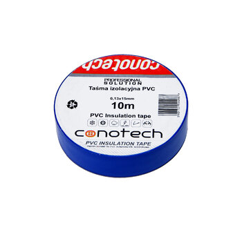 Taśma izolacyjna PVC CONOTECH 0,13x15mm 10M NIEBIESKA