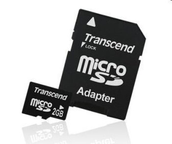 Transcend microSD 2GB + adapter do SD