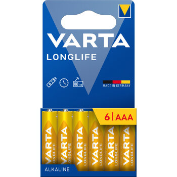 Varta Longlife LR03/AAA 4103 (cardboard box) - 6 pieces Varta Longlife LR03/AAA 4103 (cardboard box) - 6 pieces
