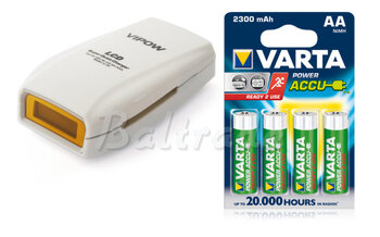 Vipow LC20 + 4 x R6/AA Varta Ready2Use 2300