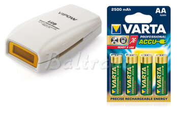 Vipow LC20 + 4 x R6/AA Varta Ready2Use 2500