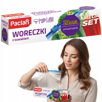 Woreczki Mega Set z suwakiem Paclan 2,5L 20 szt. 