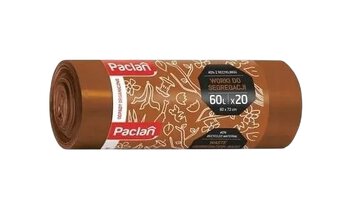 Worek do segr bio Paclan 60l brązowy - 20 sztuk