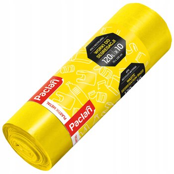 Worek do segregacji plastiku Paclan 120l 10 szt żółty Worek do segregacji plastiku Paclan 120l 10 szt żółty
