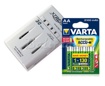 XTREME 4A07  + 4 x R6/AA Varta Ready2Use 2100