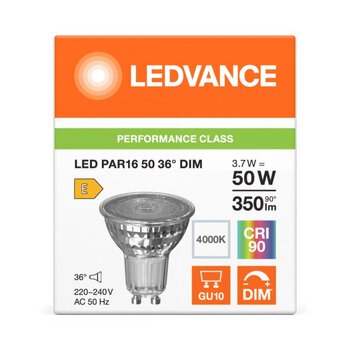 ZAR. LED 3.7W GU10 Ledvance Natural DIM (36 degree beam angle) ZAR. LED 3.7W GU10 Ledvance Natural DIM (36 degree beam angle)