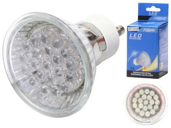 Żarówka 21 LED GU10 zimna