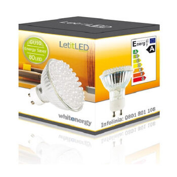 Żarówka 80LED GU10 zimna biała
