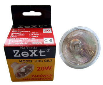 Żarówka halogenowa ZeXt 20W, 230V, G5.3