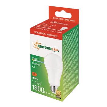 Żarówka LED 18W E27 bańka ciepła Spectrum WOJ14248_A70