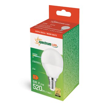 LED Bulb 6W E14 ball Spectrum WOJ13022