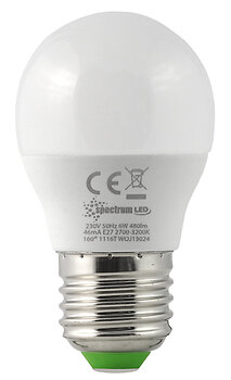 Żarówka LED 6W E27 kulka Spectrum WOJ13024