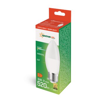 Żarówka LED 6W E27 świeczka Spectrum WOJ13061