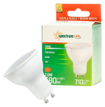 7.5W GU10 Warm Spectrum LED Bulb WOJ14592