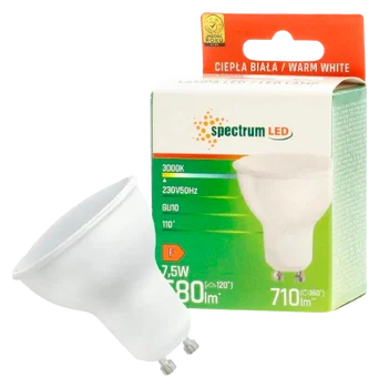 Żarówka LED 7,5W GU10 ciepła Spectrum WOJ14592